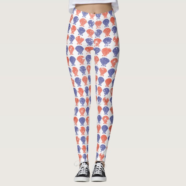 Leggings Conchas de Americana Costera (Anverso)