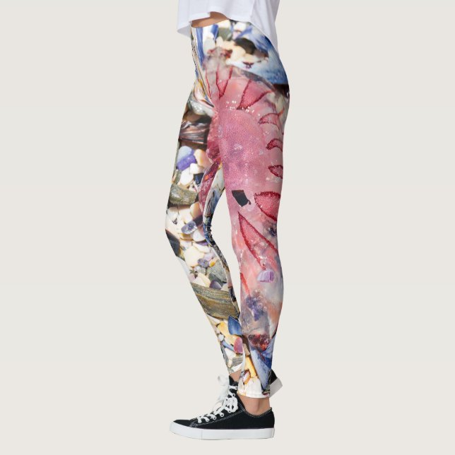 Leggings conchas marinas Jellyfish Ocean Beach View (Izquierda)