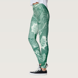 Leggings Conchas Teleostei y peces antiguos por Ernst Haeck