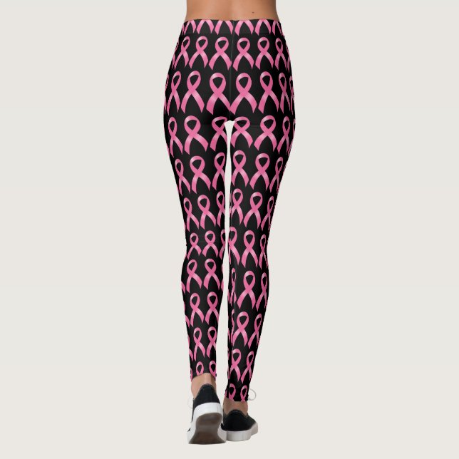 Leggings Conciencia rosada del cáncer de pecho de la cinta (Reverso)