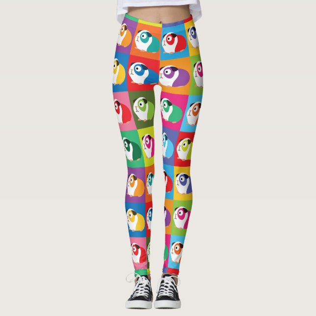 Leggings Conejillos de Indias del arte pop (Anverso)