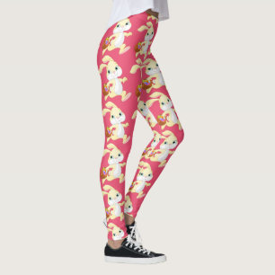 Leggings Conejitos de pascua lindos en diseño rosado