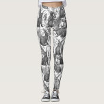 Leggings Conejos y flora silvestre2Leggings<br><div class="desc">Conejos dibujados a mano y flora de los bosques producen hongos y berias y bichos</div>