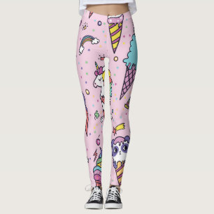 Leggings Cones de crema de hielo de animales