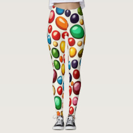 Leggings Confección colorida: arte de caramelos redondos
