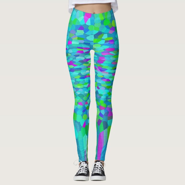 Leggings Confetti Blues Fringe (Anverso)