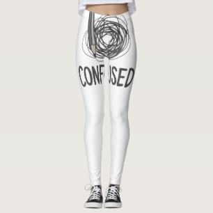 Leggings Confundido - Diseño de lápiz Minimalista y arte es