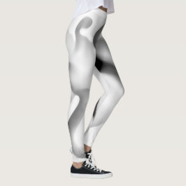 Leggings Congelado: Gris abstracto, blanco y negro