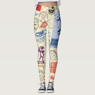 Leggings Conjunto de decoradores de sellos de documentos de