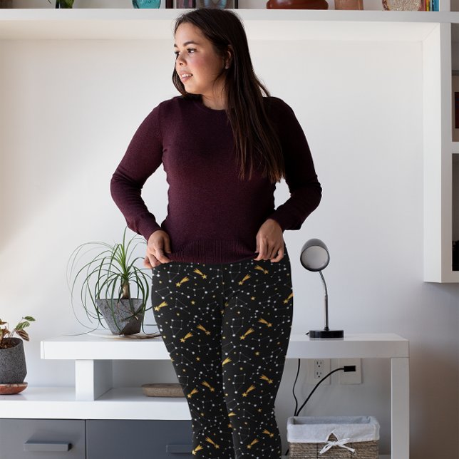 Leggings Constelación de purpurina falsa de oro y plata en  (Subido por el creador)