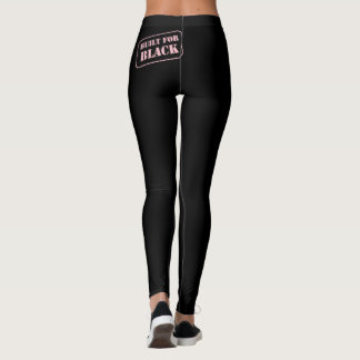 Leggings Construido para piernas negras rosadas sobre negra