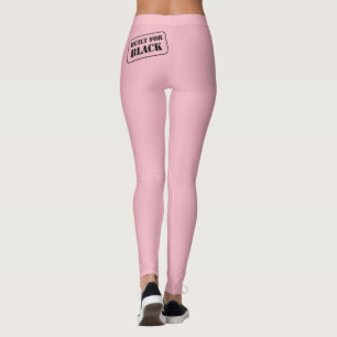 Leggings Construido para piernas rosas negras