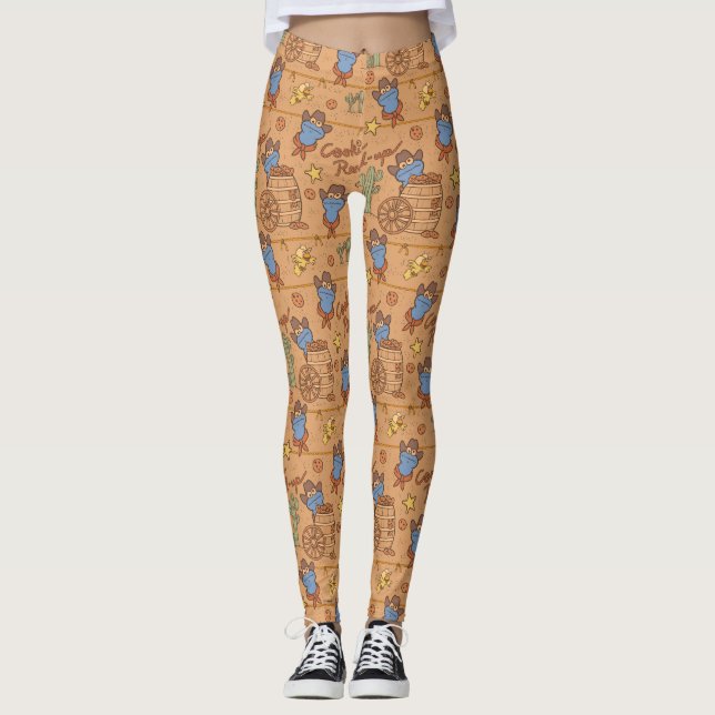 Leggings Cookie Monster | Modelo de redondeo de cookies (Anverso)