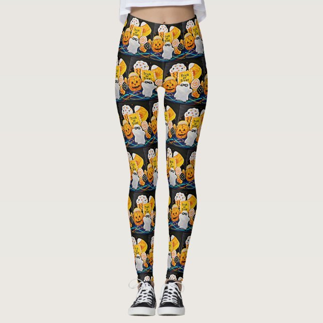 Leggings Cookies de Halloween con arte pop (Anverso)
