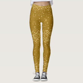 Leggings Cool Glam Diva Festivo Dorado Brillo Confeti Fiest