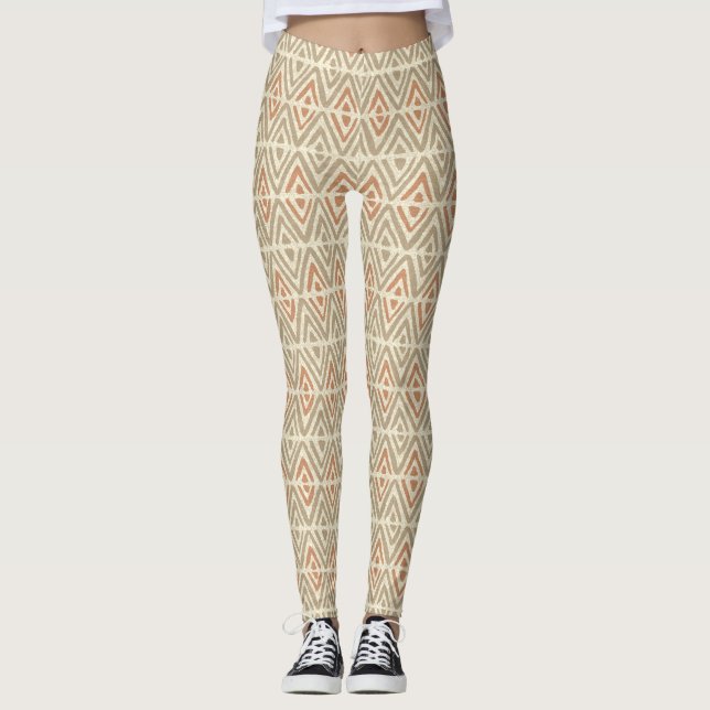 Leggings Coordenadas tropicales de spa- Zig Zag tribal (Anverso)