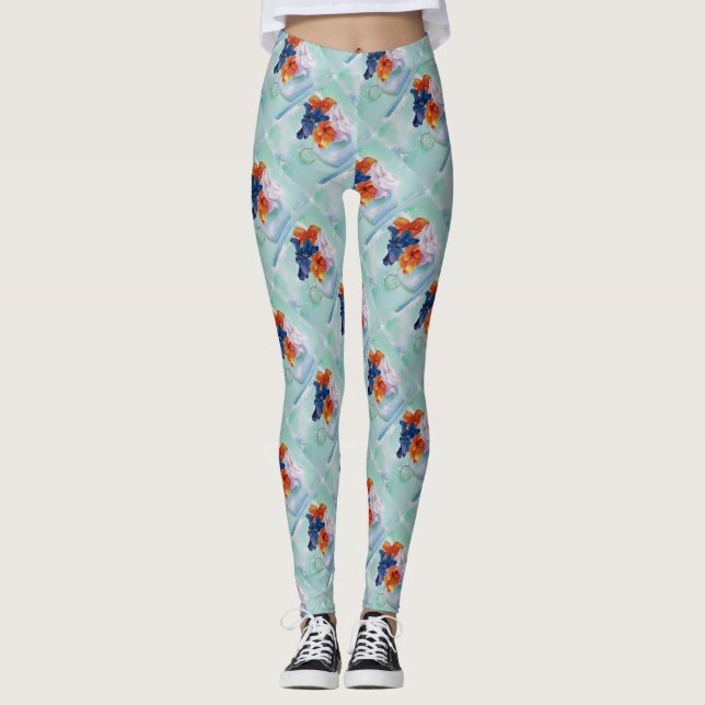 LEGGINGS COPA DE PANSIAS | LEGADOS FLORALES (Anverso)