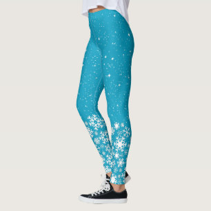 Leggings Copo de nieve y estrellas en azul o tu color