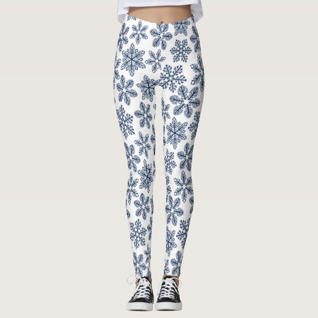 Leggings Copos de nieve azules (Anverso)
