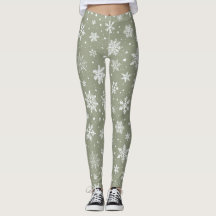 Copos de nieve blancos y verdes