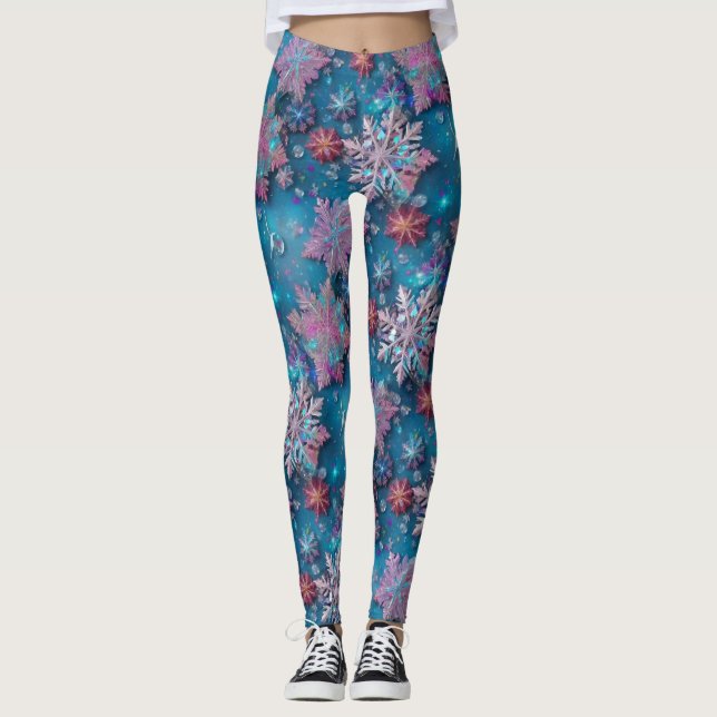 Leggings Copos de nieve congelados (Anverso)