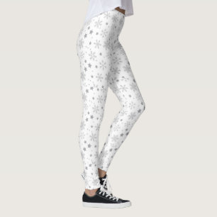 Leggings Copos de nieve estacionales y garras de estrellas