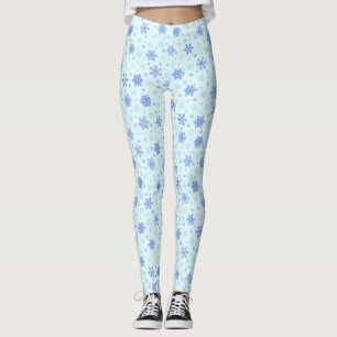 Leggings Copos de nieve Pastel Blue Baby Nieve Elegante Mod