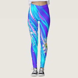 Leggings Copos de nieve purpurina