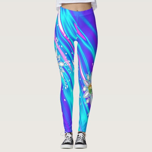 Leggings Copos de nieve purpurina (Anverso)