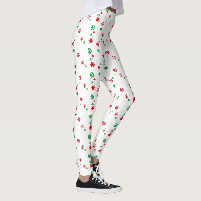 Leggings copos de nieve rojos y verdes (Derecha)
