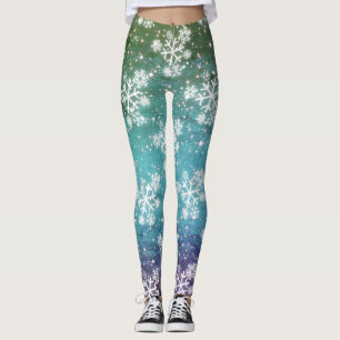 Leggings Copos de nieve y estrellas (editables)