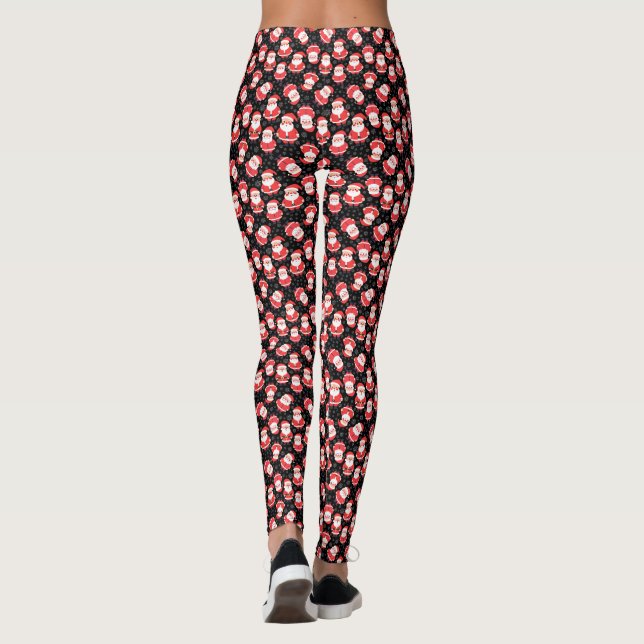 Leggings Copos de nieve y Fiesta de Navidades negros de San (Reverso)