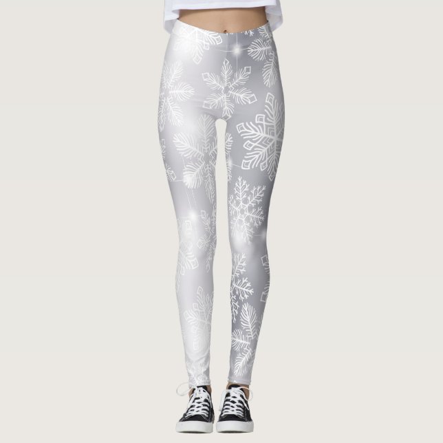 Leggings Copos de nieve y luces (Anverso)