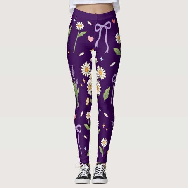 Leggings Coqueta Daisy y Lavanda  (Anverso)