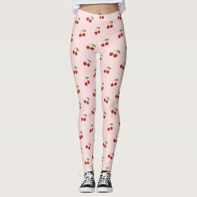 Leggings Coquette Cherry Pattern  (Anverso)