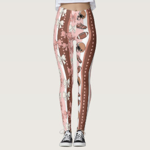 Leggings Coquette Fútbol Lazos Patrón Leopardo (12)