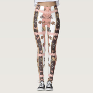 Leggings Coquette Fútbol Lazos Patrón Leopardo (6)