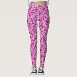 Leggings Coquette Magenta Sacude El Patrón De Dibujo De Man<br><div class="desc">Coqueta y leggings extravagantes con ilustracion de arcos y corazones de magenta dibujados a mano.</div>