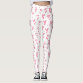 Leggings Coquette pink bow