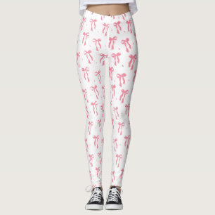 Leggings Coquette pink bow