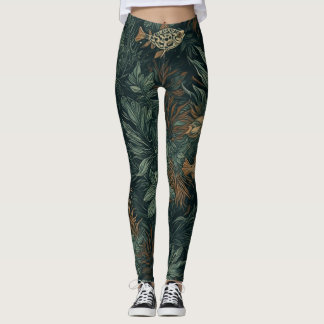 Leggings Coral Cosmos Drift - Piernas
