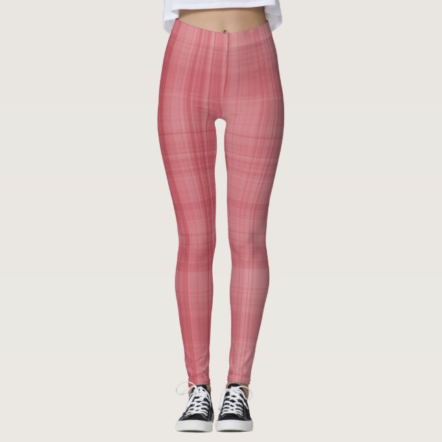 Leggings Coral Plaid (Anverso)