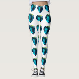 Leggings Corazón Aquamarina, Azul