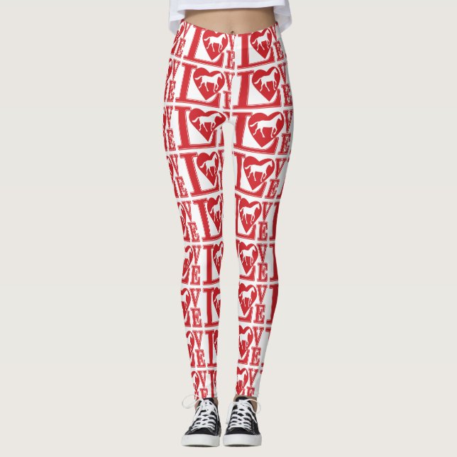 Leggings Corazón de amor de caballo (Anverso)