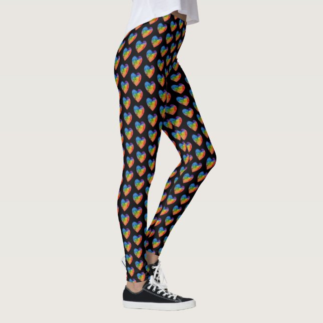Leggings Corazón de arcoiris cúrcuma acuarela (Derecha)