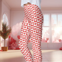 Corazón de cuadros rojos y blancos para el Día de
