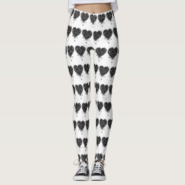 Leggings Corazón de encantamiento negro