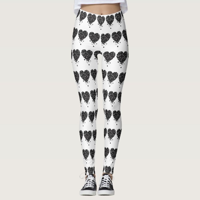 Leggings Corazón de encantamiento negro (Anverso)