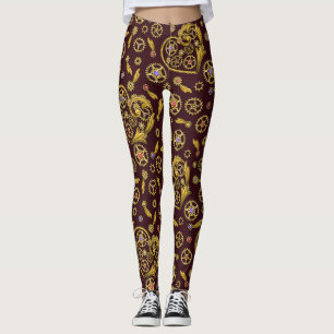 Leggings Corazón de engranajes Steampunk