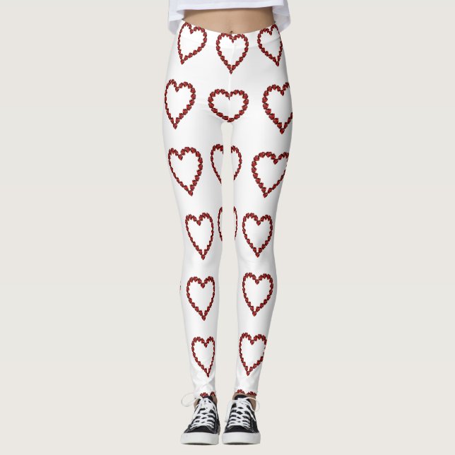 Leggings Corazón de Gemstone de Ruby Rojo (Anverso)
